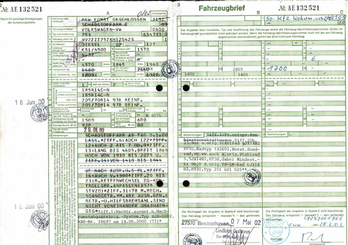przykład niemieckiego dokumentu